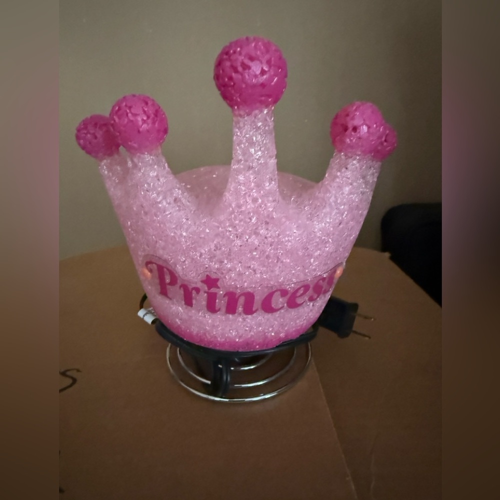 Pink Princess Crown Night Light